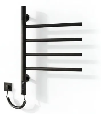 Productafbeelding van SAT elektrische handdoekdroger, 54,5 x 41,1 cm, 40 W, mat zwart