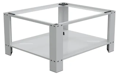 Produktbild von HAGO24 Waschmaschinen-Untergestell Weiß 63x54x32cm Sockel Erhöhung Gummifüße Stauraum Ablage Pulverbeschichtet Rückenschonend Vibrationsschutz