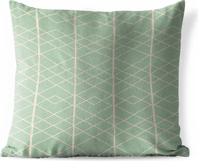 Produktbild von MuchoWow® Outdoor Kissen - Grün - Linie - Muster - 45x45 cm - Wetterfest - Lounge Kissen - Fotokissen - Dekoratives Kissen