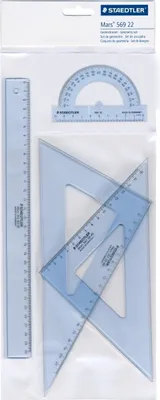 Produktbild von Geometrieset Kunststoff transparent Packung mit 10 Stück