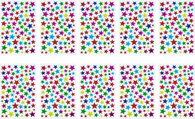 Produktbild von Oblique Unique 790x Sterne Sticker Stern Aufkleber Holo Effekt glitzernd zum Basteln Scrapbooking Dekoration - bunt