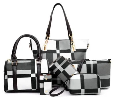 Imagen del producto de Conjunto de bolsos de mano para mujer, con 6 piezas