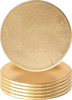 Produktbild von Argon Ta Metallic-Untersetzer – 10 cm – Gold – 6 Stück