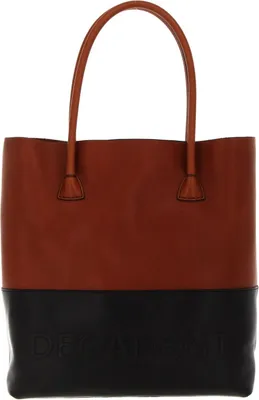 Produktbild von DECADENT Leder Schultertasche Shopper Lori Tote Cognac / Black braun schwarz