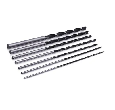 Productafbeelding van Set van 7 extra lange houtboren - 4-12 mm, 300 mm lengte
