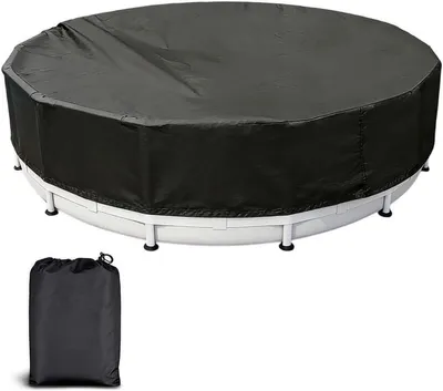 Runde Schwimmbadabdeckung 122 x 30 cm - Schützende Plane - Hält Ihr Schwimmbad sauber - Ideal für den Außenbereich - ShopVlot