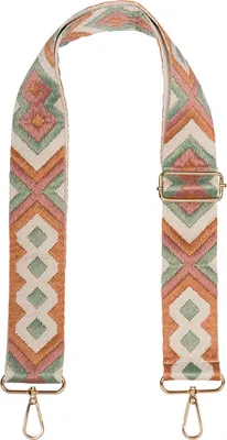 Produktbild von styleBREAKER Taschen Schulterriemen verstellbar mit buntem Ethno Muster, Wechsel Taschengurt, Karabiner, Handyband 02013024