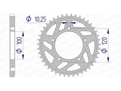 Produktbild von AFAM Kettenrad Alu Standard - 525