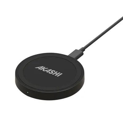 Image de Chargeur Qi sans fil 10W Charge rapide, Design compact, Akashi - Noir
