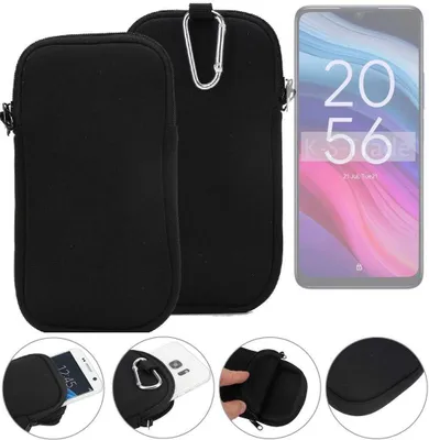 Produktbild von K-S-Trade Neopren-Hülle Handyhülle kompatibel mit TCL 505 Schutzhülle Neoprenhülle Sleeve Schutz-Hülle Gürtel Tasche Case Holster Handytasche