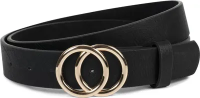 Produktbild von styleBREAKER Damen Gürtel 3 cm | Glänzende Ringschnalle in Gold oder Silber | Verstellbarer Taillengürtel & Hüftgürtel | Glattes Kunstleder für Kleider & Jeans