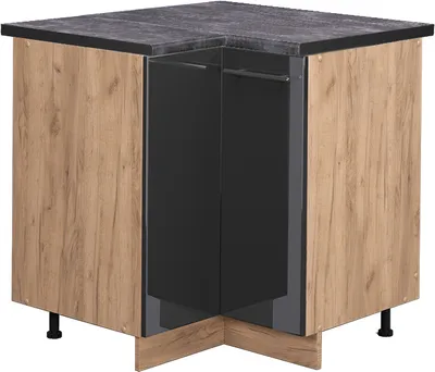 Produktbild von Eckunterschrank Vicco Fame-Line Anthrazit Hochglanz 80.5 cm , AP Anthrazit, Model 46924