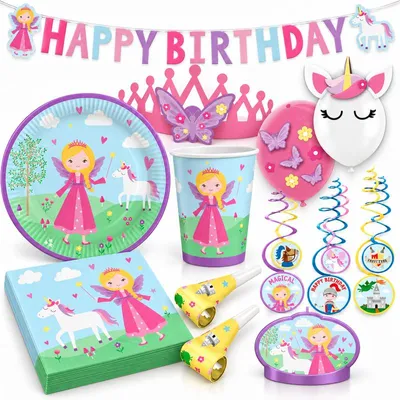 Produktbild von Prinzessin Partyset Kindergeburtstag Deko Geburtstagsdeko