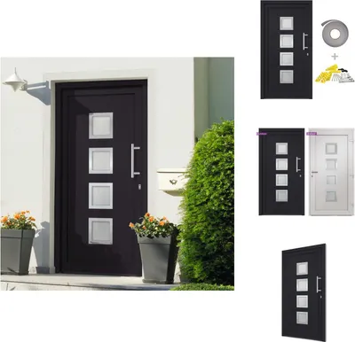 Produktbild von vidaXL Haustür Anthrazit 108x200 cm -  Haustüren
