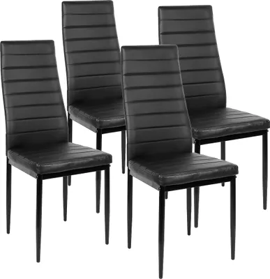 Produktbild von WYCTIN Esszimmerstühle 4 Set Stuhl Küchenstuhl Esszimmerstuhl Wohnzimmerstüh Schwarz