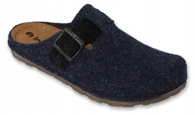 Image de Inblu 155M016 Chaussons Homme Feutre Semelle Cuir
