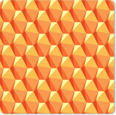 Produktbild von MuchoWow® Mauspad Mousepad Orange - Muster - 3D 20x20 cm - Mousepads - Maus Mat - Pad - Mausunterlage - Desk Mat - Bureauartikeln