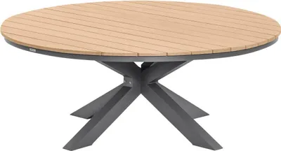 Produktbild von Runder gartentisch "oraclion" schwarz & graphit 12-sitzer aus aluminium - Hespéride