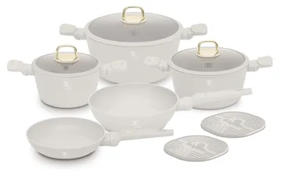 Obrázok produktu pre Sada hrncov a panvíc s pokrievkami, 10 kusov, Sahara, Berlinger Haus, model BH 8080NN, vhodná aj na indukciu
