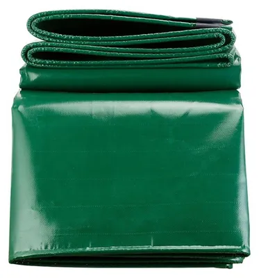 Image de Bâche en PVC verte, dimensions 1,5 x 2 mètres, grammage 520 g/m², avec œillets