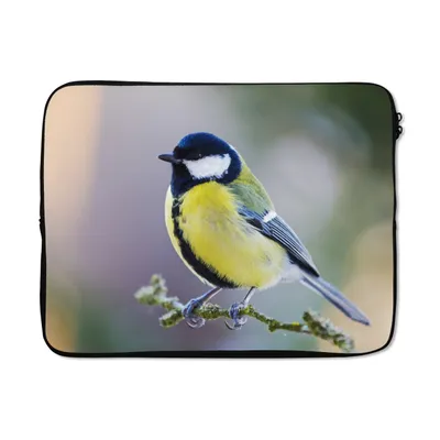 Produktbild von MuchoWow® Laptop Hülle 15 Zoll Kohlmeise - Vogel - Zweig Laptoptasche - Laptoptasche - Sleeve - Rundum-Schutz