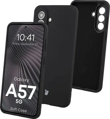 Produktbild von Silikon Handyhülle für Galaxy A57 5G, Bizon Soft Case, Schwarz