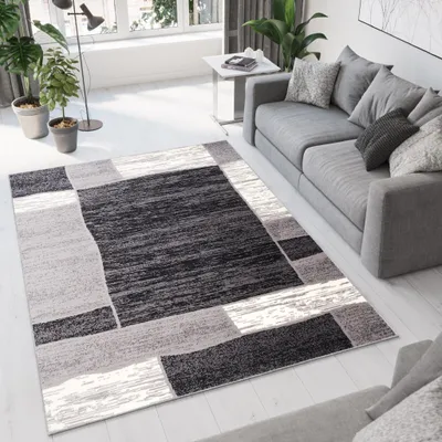 Produktbild von Tapiso Teppich DREAM Modern Creme Grau Schwarz Wohnzimmer  150 x 300 cm