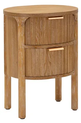 Zdjęcie produktu dla Nocny stolik z drewna sosnowego i płyty MDF, wymiary 38x34,5x52 cm, kolor brązowy, model o Ferretti Goteborg