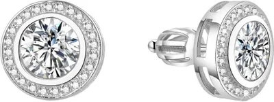 Image de Boucles d'oreilles en argent avec zircons TAGUP1588S