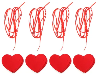 Produktbild von 4er-Set Girlanden mit hängenden Herzen šC Valentinstag, Hochzeit, Party, Basteldekoration