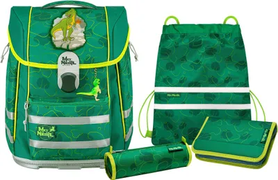 Produktbild von McNeill Biggy Dino Schulranzen Set 5tlg.