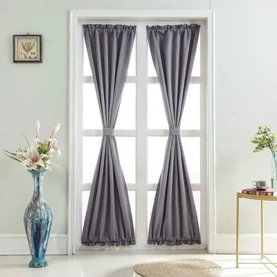 Obrázok produktu pre Sivá zatemňovacia záclona, 64 x 183 cm, na terasové dvere