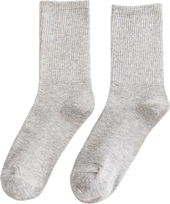 Produktbild von 1 Paar Damensocken im japanischen Stil, mittelhohe Röhre, einfarbig, hohe Elastizität, rutschfest, verdickt, weich, warm, schweißabsorbierend, einlaufsicher