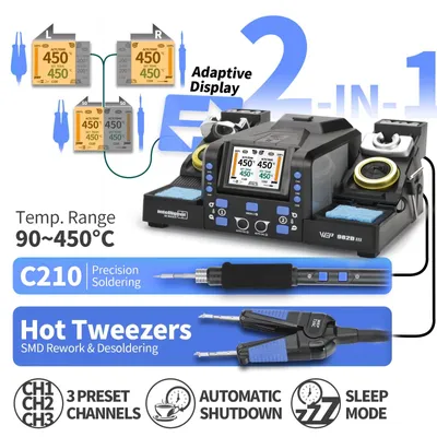 Produktbild von Präzisions-Lötstation - 2-in-1 C210 - Schnelles Aufheizen - Lötkolben-Set - Für Telefonreparaturen