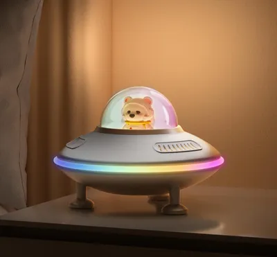 Produktbild von Bluetooth Lautsprecher mit Licht, USB/Micro SD-Karte/AUX-in Wiedergabe, Gaming Zimmer Deko, Nachtlicht Kinder, RGB Farbwechsel LED, Coole Sachen