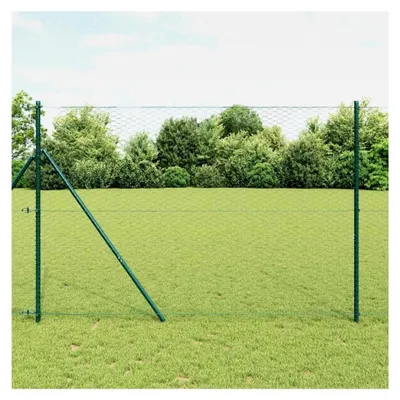 Produktbild von Zaunpfosten Grün 10 x 1,5 m (36 mm Netz) aus Stahl und PVC für Gartenzaun, Hundezaun, Weidezaun und Hühnerzaun
