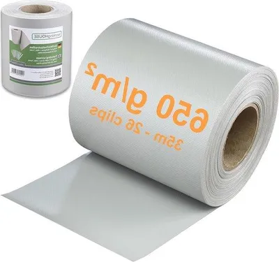 Zdjęcie produktu dla Osłona prywatności do ogrodzenia, 650 g/m², długość 35 m, wysokość 19 cm, odporna na warunki atmosferyczne