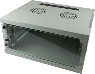 Produktbild von ALLNET Netzwerkschrank 19" 6HE 1-teilig T444/B541mm Lichtgrau SMQ-Serie