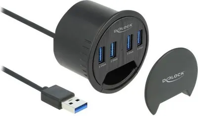 Obrázek produktu pro DELOCK 4 Port Tisch-Hub mit 4 x SuperSpeed USB Typ-A Port