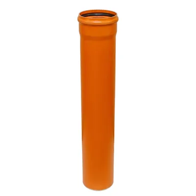 Produktbild von ScarMaxx - KG Rohr - Rohr DN 200- 22x22x111cm - Abwasserrohr aus Kunststoff - mit Steckmuffe und Gummidichtring - für eine effektive Abwasserentsorgun