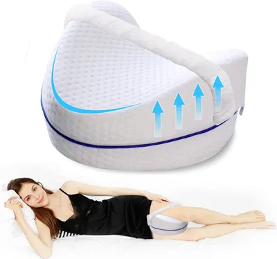Productafbeelding van Been kussen, memory foam, voor zijslapers, orthopedisch, 1 stuk