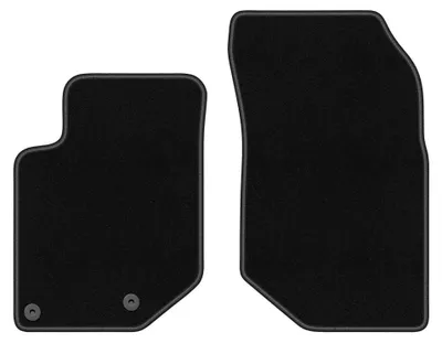 Image de Tapis avant en moquette pour Peugeot 2008 II 2019- (à hayon) – 2 pièces, noirs, sur mesure – Wielganizator BASIC
