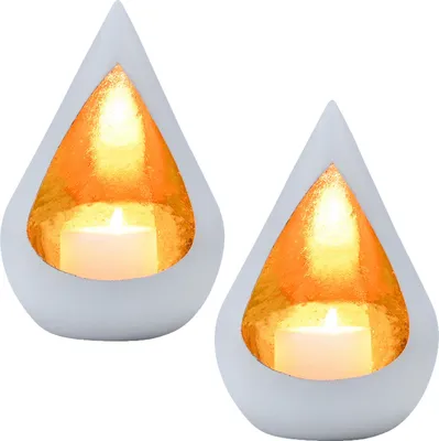 Productafbeelding van Marrakesch, set van 2 boho decoratieve theelichthouders van metaal, 17 cm hoog | Windlicht Timur, geschikt als decoratie voor tuin, woonkamer of tafel | Verfijnde gouden en witte windlichthouders voor theelichthouders en kaarsen