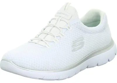 Produktbild von Skechers Damen Summits 12980 Turnschuhe, White Mesh/ Silver Trim, 37.5 EU