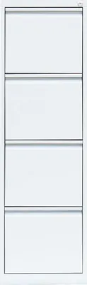 Produktbild von Stahl Büro Hängeregistratur Schrank Bürocontainer 132x40x62cm (HxBxT) mit 4 Schüben einbahnig Weiß 560417