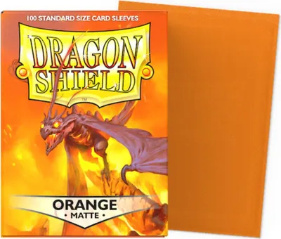 Produktbild von Dragon Shield Standard Größe Matte Ärmel - Orange (100 Ärmel)
