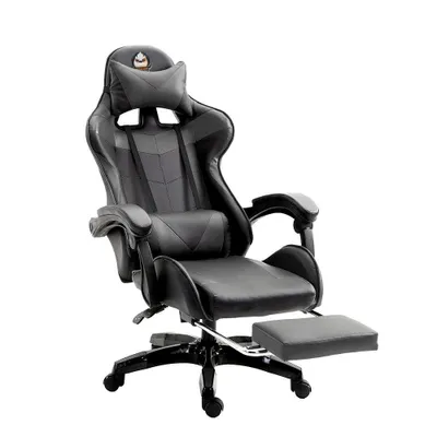 Obrázok produktu pre Herná stolička – ergonomický dizajn, potiahnutá umelou kožou, s nastaviteľnou výškou a opierkou chrbta