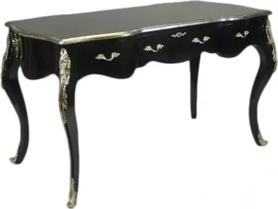 Produktbild von Casa Padrino Luxus Barock Sekretär Schwarz / Silber 150 cm - Schreibtisch Luxus Möbel