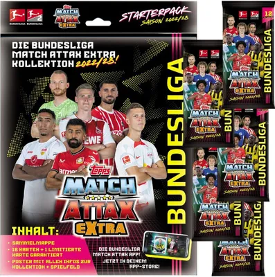 Produktbild von Topps Match Attax EXTRA 2022/23 - 1 Starter + 5 Booster