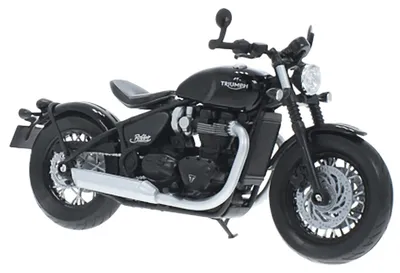 Immagine prodotto di Modello in scala di una Triumph Bonneville Bobber, colore nero.
